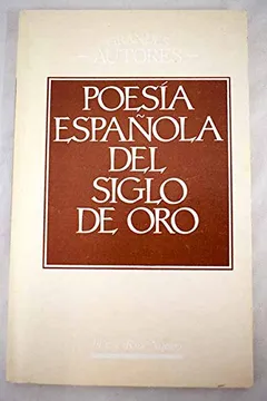 Portada Poesía Siglo de Oro